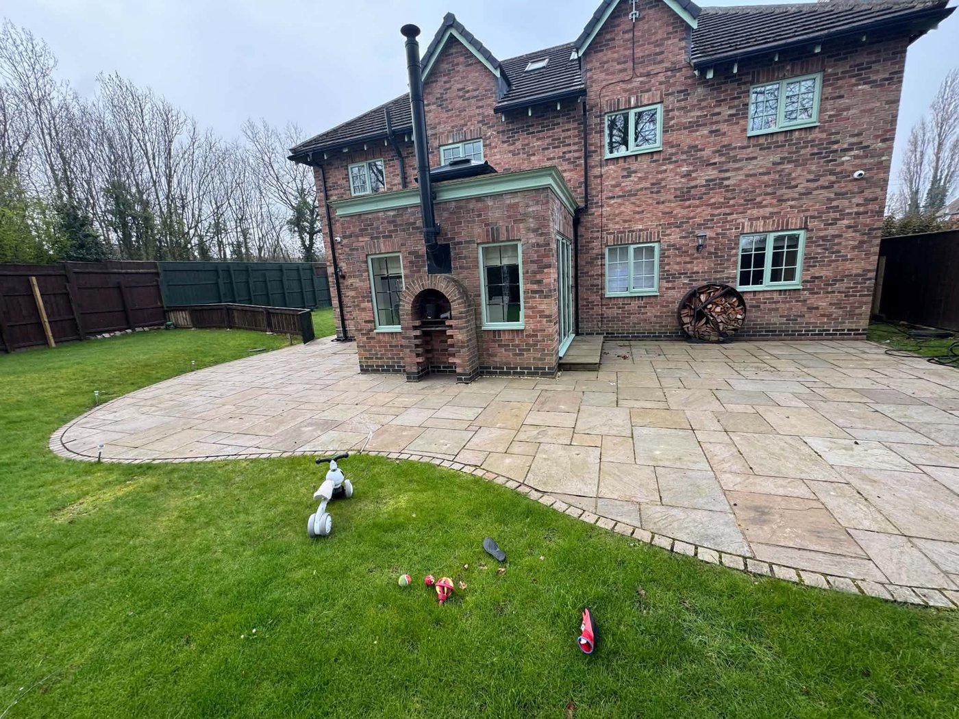 Before — patio & paving restoration ahead of cleaning